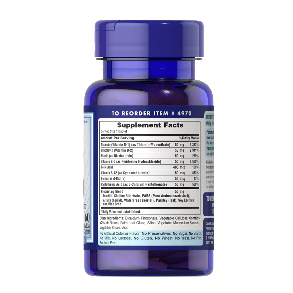 Puritan's Pride Vitamin B-50® Complex Timed Release / 60 Caplets Puritan's Pride Vitamin B-50® Complex Timed Release / 60 Caplets