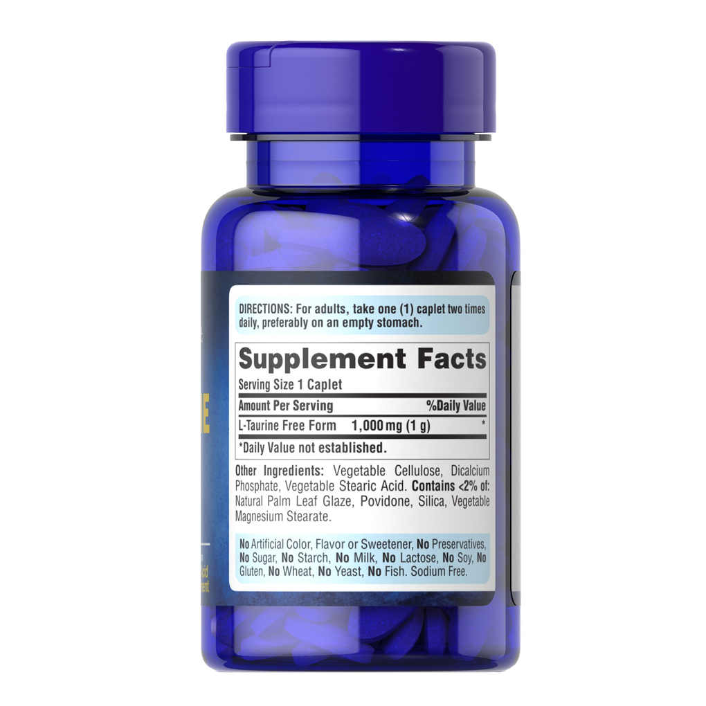 Puritan's Pride L-Taurine 1000 mg / 50 Caplets Puritan's Pride L-Taurine 1000 mg / 50 Caplets