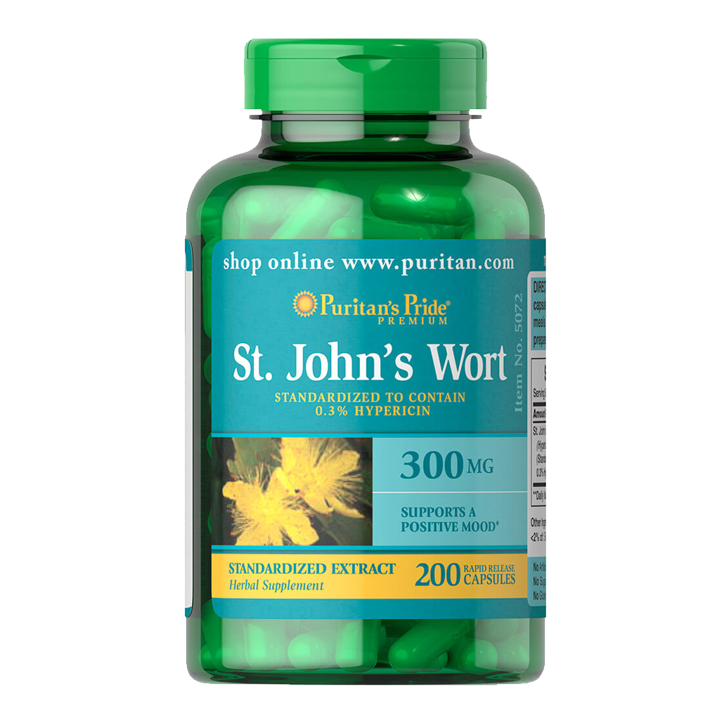 Puritan's Pride St. John's Wort Standardized Extract 300 mg 200 Capsules