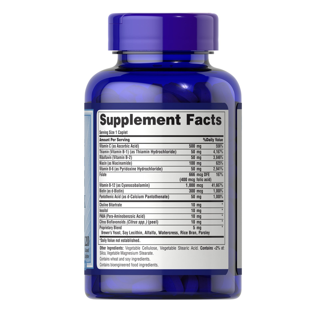 Puritan's Pride Stress Vitamin B-Complex with Vitamin C-500 Timed Release / 120 Caplets Puritan's Pride Stress Vitamin B-Complex with Vitamin C-500 Timed Release / 120 Caplets
