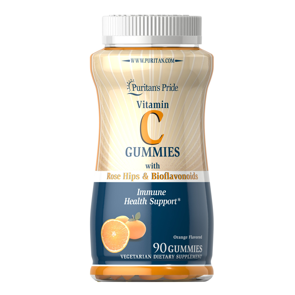 Puritan's pride Vitamin C Gummies with Rose Hips & Bioflavonoids  / 90 Gummies