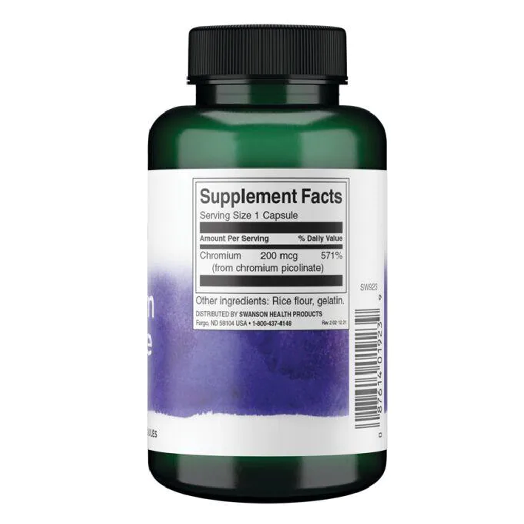 Swanson Premium Chromium Picolinate 200 mcg / 200 Caps Swanson Premium Chromium Picolinate 200 mcg / 200 Caps