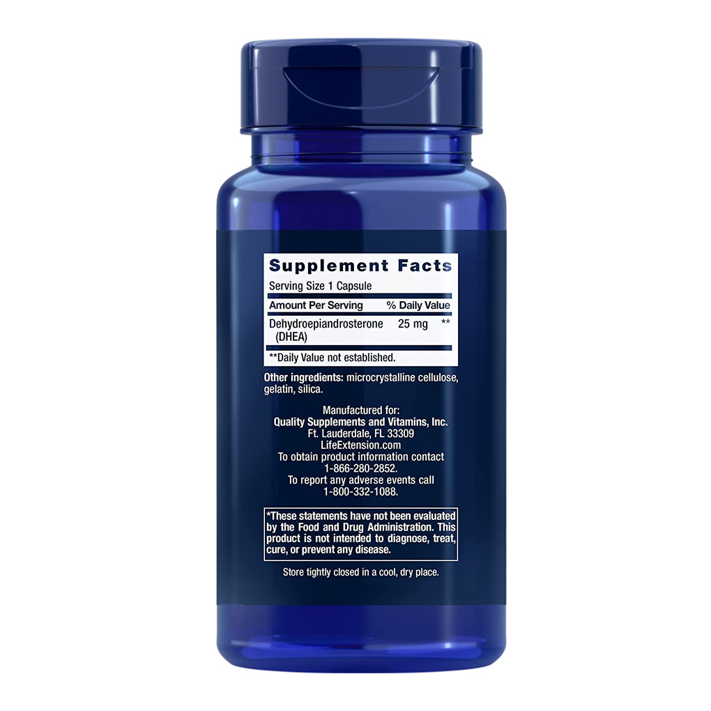 Life Extension DHEA 25 mg / 100 Dissolve-in-mouth Tablets Life Extension DHEA 25 mg / 100 Dissolve-in-mouth Tablets