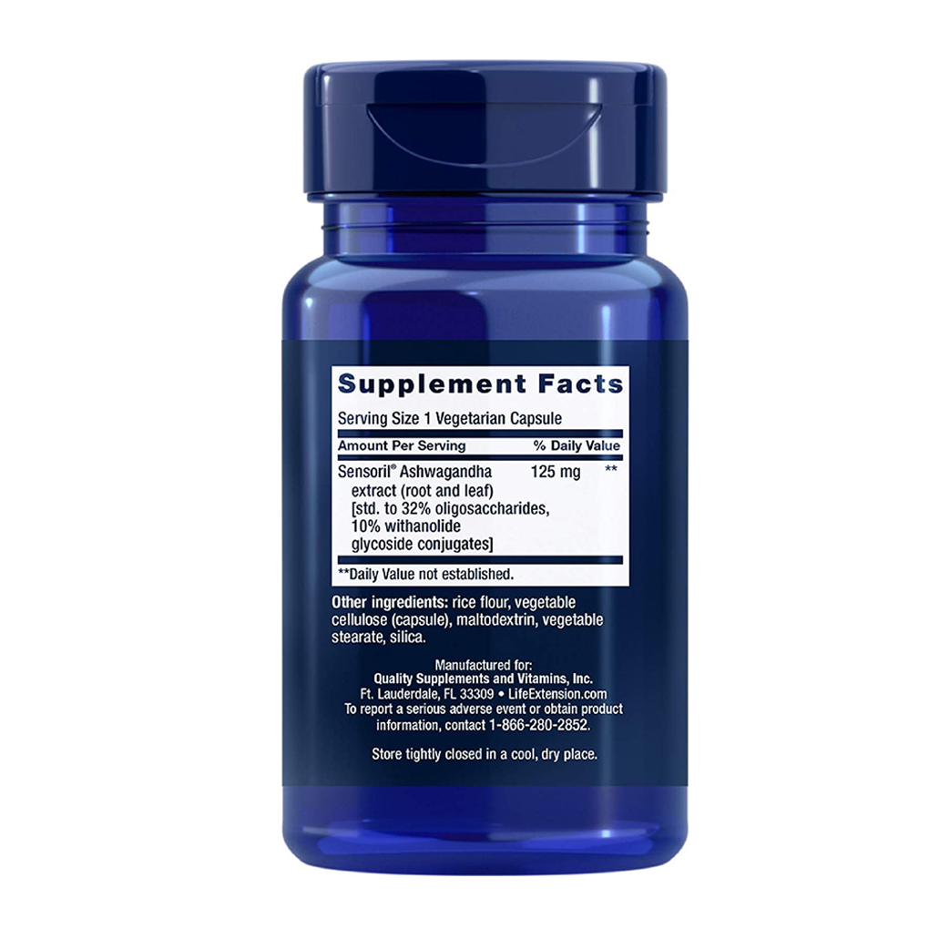 Life Extension Optimized Ashwagandha / 60 Vegetarian Capsules Life Extension Optimized Ashwagandha / 60 Vegetarian Capsules