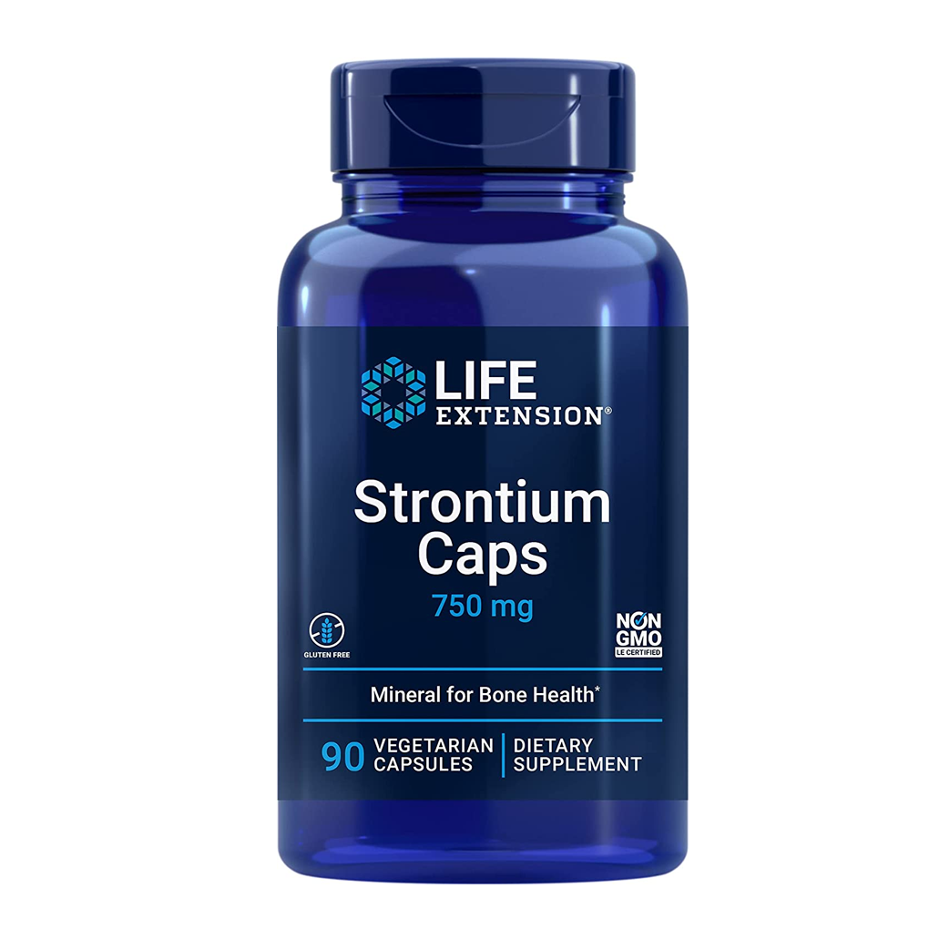 Life Extension  Strontium 750 mg / 90 Vegetarian Capsules