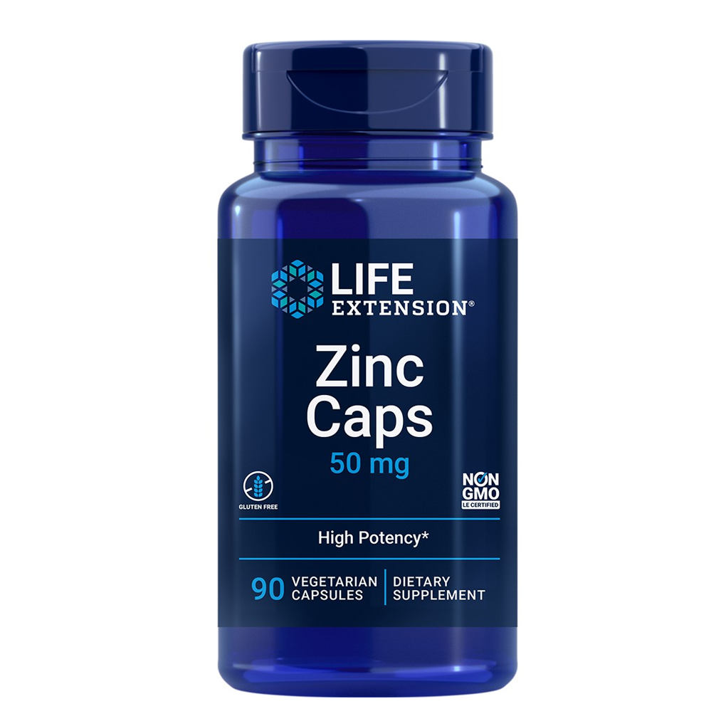 Life Extension Zinc Caps 50 mg / 90 Vegetarian capsules