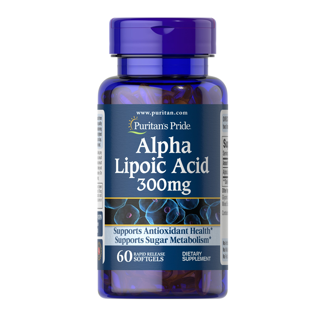 Puritan’s Pride Alpha Lipoic Acid 300 mg / 60 Softgels Puritan’s Pride Alpha Lipoic Acid 300 mg / 60 Softgels