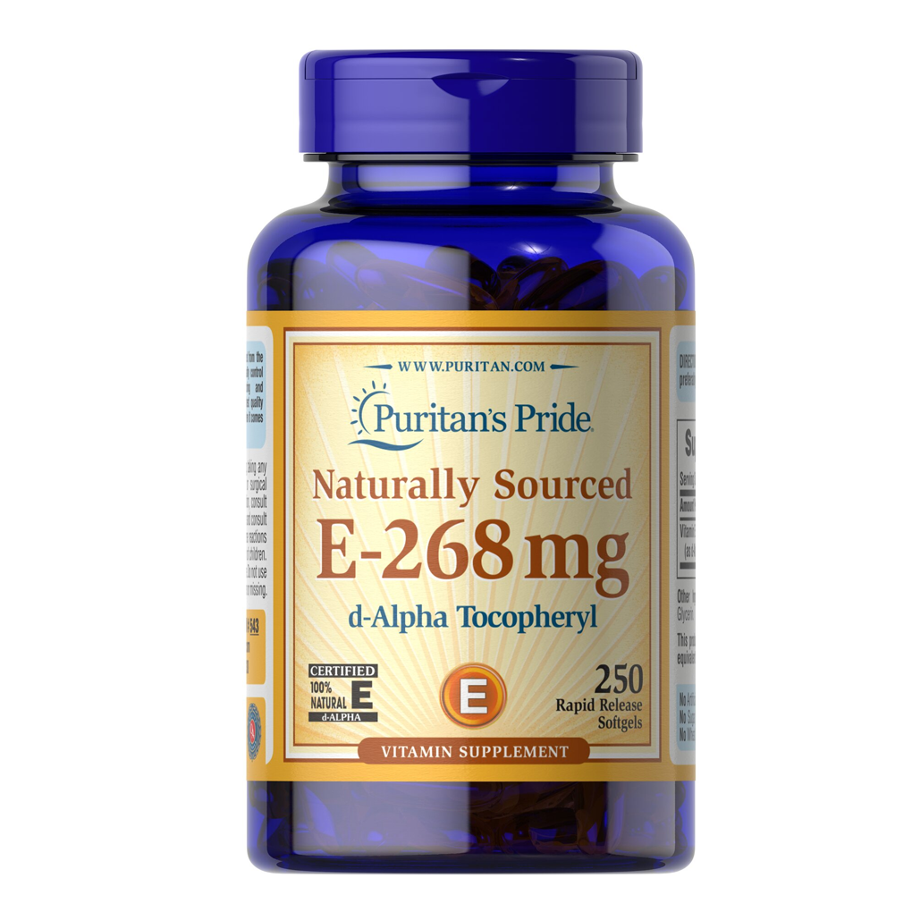 Puritan’s Pride Vitamin E-400 iu 100% Natural / 250 Softgels Puritan’s Pride Vitamin E-400 iu 100% Natural / 250 Softgels