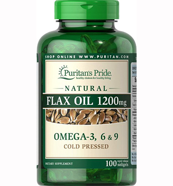 Puritan's Pride Natural Flax Oil 1200 mg / 100 Softgels