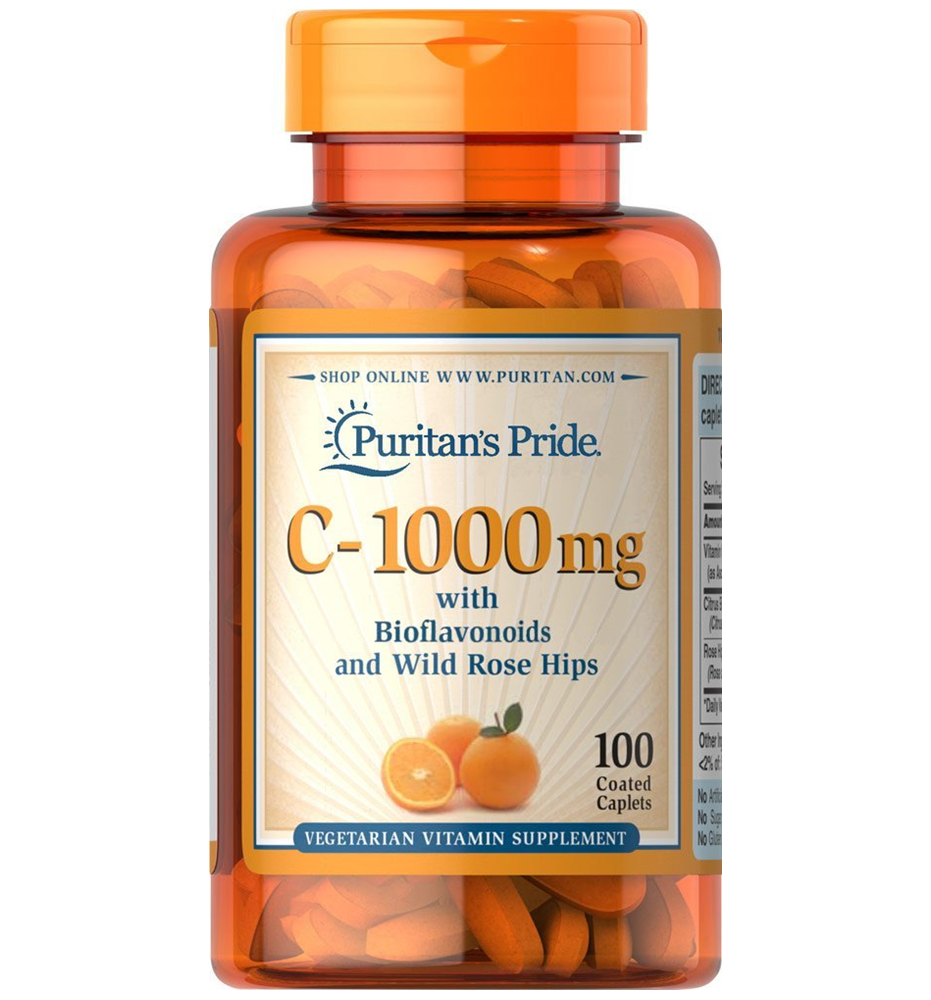 Puritan's Pride Vitamin C-1000 mg with Bioflavonoids & Rose Hips / 100 Caplets Puritan's Pride Vitamin C-1000 mg with Bioflavonoids & Rose Hips / 100 Caplets