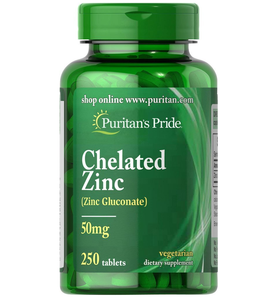 Puritan's Pride Zinc Chelate 50 mg / 250 Tablets