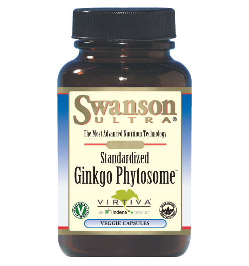 Swanson Ultra Standardized Ginkgo Phytosome Virtiva 480 mg / 30 Veg Caps Swanson Ultra Standardized Ginkgo Phytosome Virtiva 480 mg / 30 Veg Caps