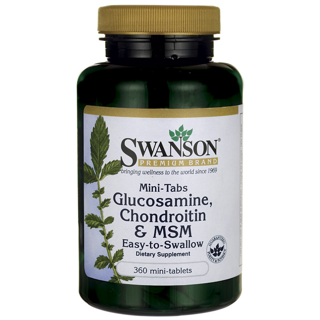 Swanson Premium Mini-Tabs Glucosamine, Chondroitin & MSM 750/600/300 mg - 360 Mini-Tabs Swanson Premium Mini-Tabs Glucosamine, Chondroitin & MSM 750/600/300 mg - 360 Mini-Tabs