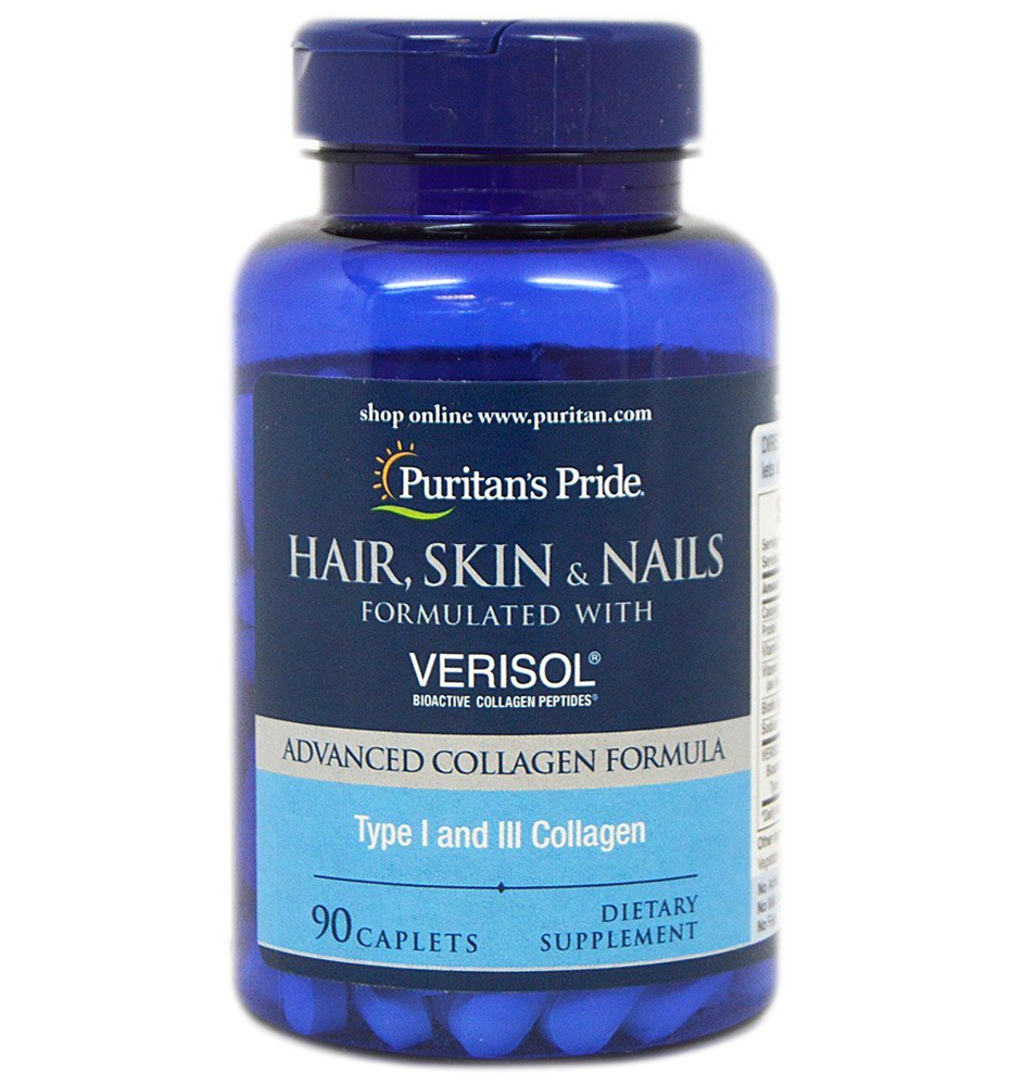 Puritan's Pride Hair, Skin and Nails formulated with VERISOL® / 90 Caplets Puritan's Pride Hair, Skin and Nails formulated with VERISOL® / 90 Caplets