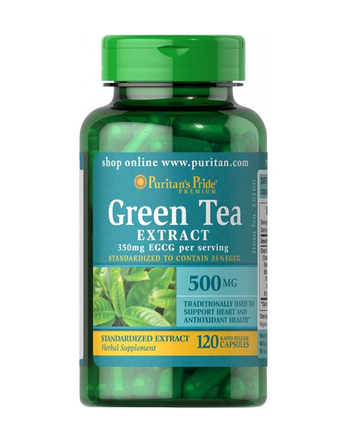 Puritan’s Pride Green Tea Standardized Extract 500 mg (EGCG 350mg) / 120 Capsules Puritan’s Pride Green Tea Standardized Extract 500 mg (EGCG 350mg) / 120 Capsules