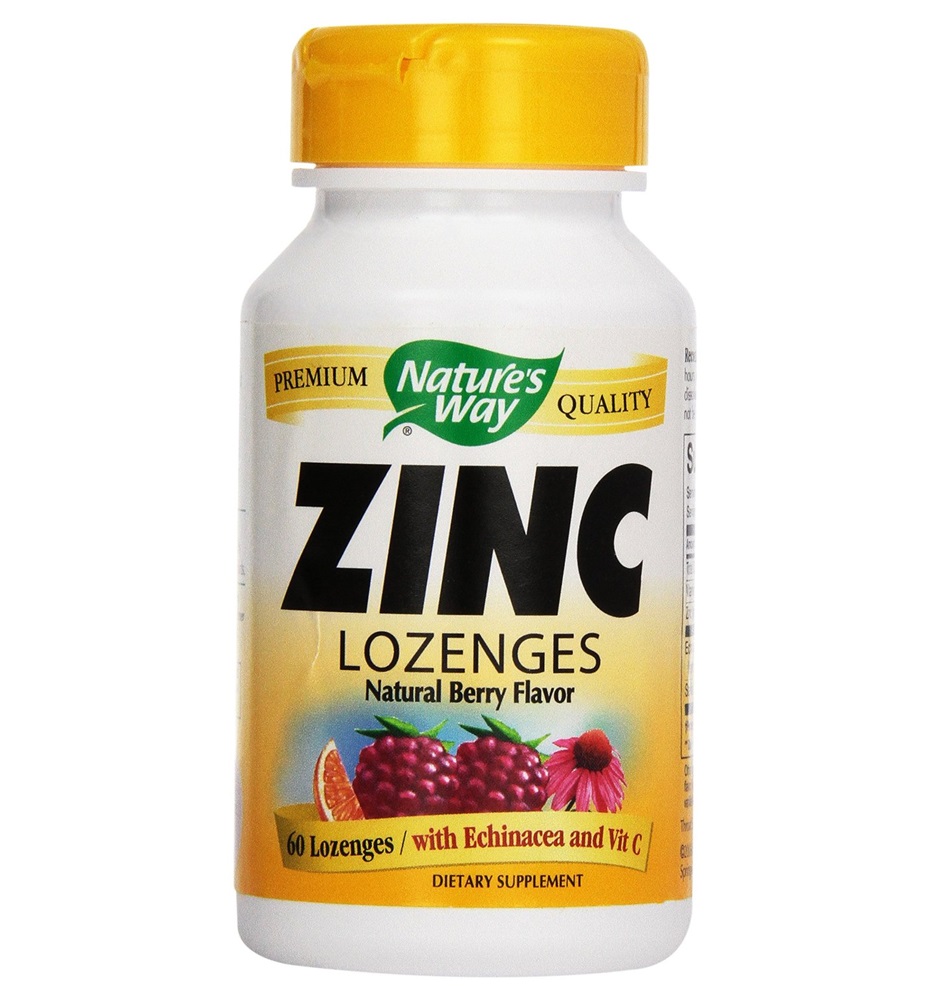 Nature's Way Zinc Lozenges with Echinacea and Vitamin C Wild Berry Flavor / 60 Lozenges Nature's Way Zinc Lozenges with Echinacea and Vitamin C Wild Berry Flavor / 60 Lozenges