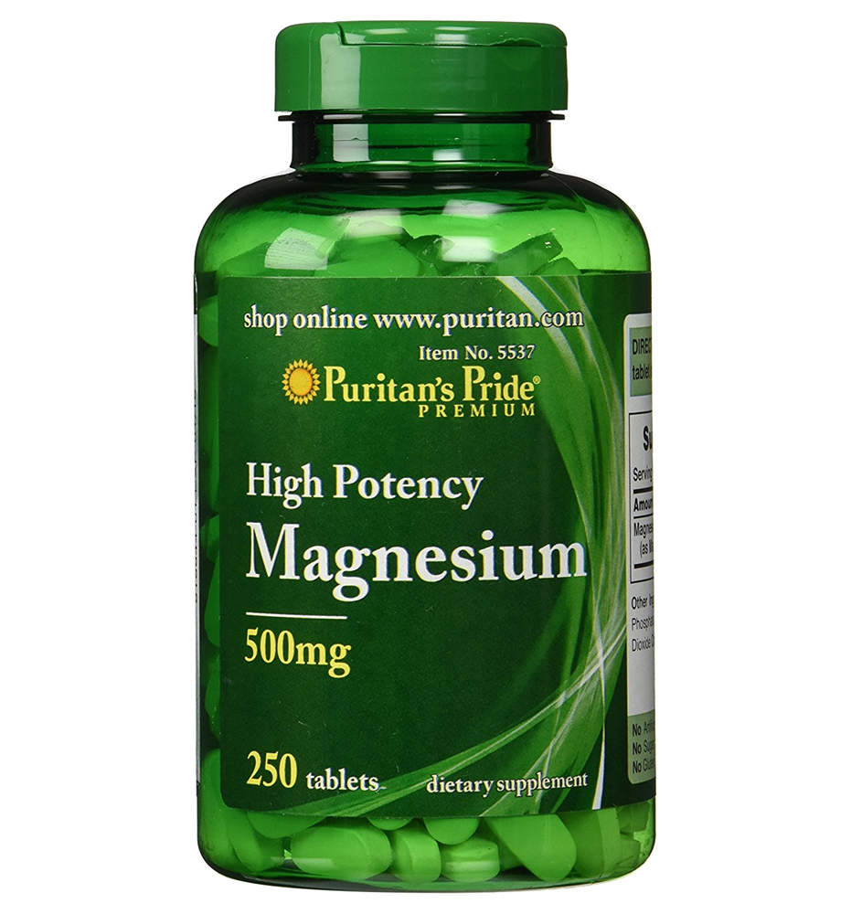 Puritan's Pride Magnesium 500 mg / 250 Tablets Puritan's Pride Magnesium 500 mg / 250 Tablets
