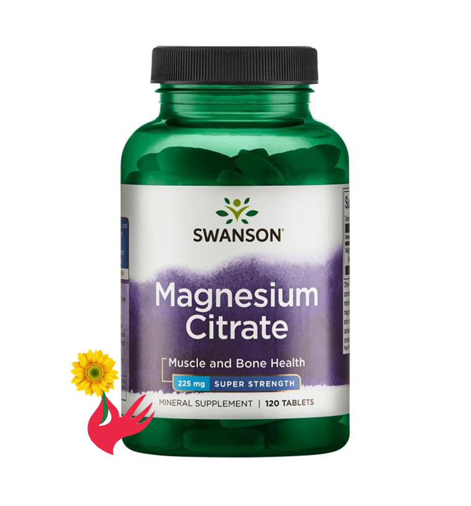 Swanson Ultra Magnesium Citrate Super Strength 225 mg / 120 Tabs