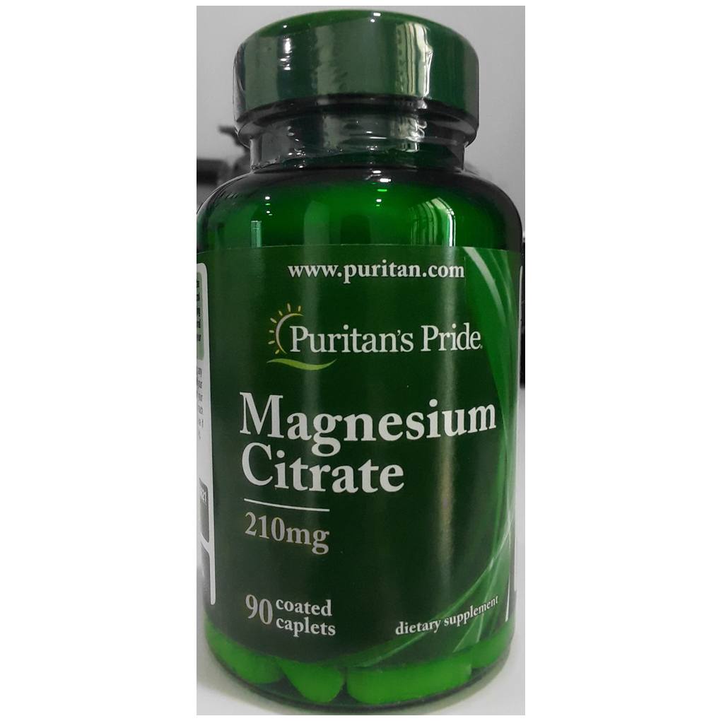 Puritan's Pride Magnesium Citrate 210 mg / 90 Caplets Puritan's Pride Magnesium Citrate 210 mg / 90 Caplets