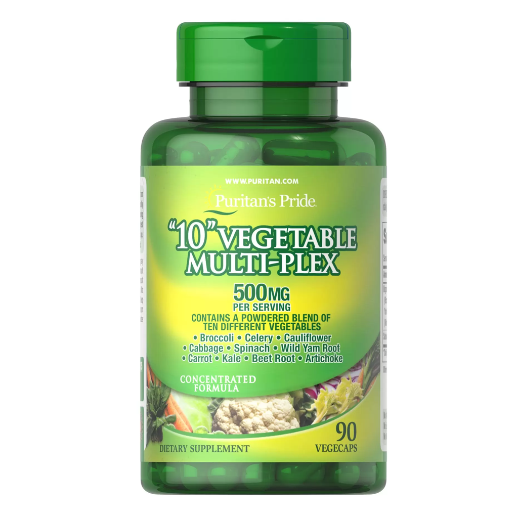 Puritan's Pride  10 Vegetable Multi-plex 500 mg / 90 Vegi Caps