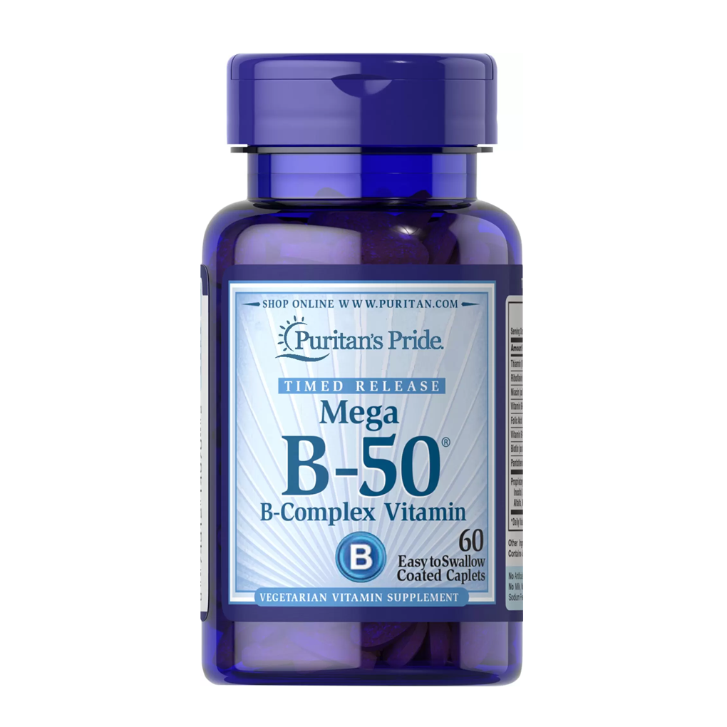 Puritan's Pride Vitamin B-50® Complex Timed Release / 60 Caplets