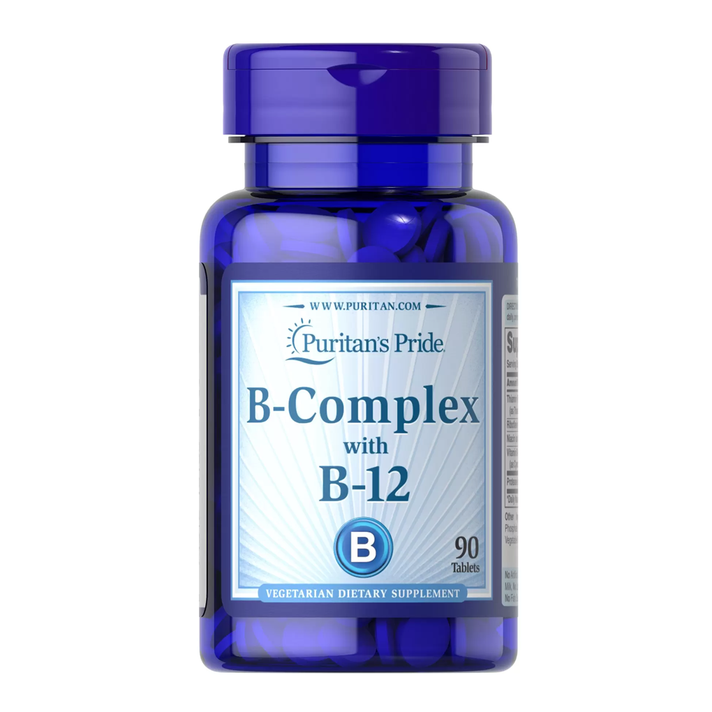 Puritan's Pride Vitamin B-Complex and Vitamin B-12 / 90 Tablets Puritan's Pride Vitamin B-Complex and Vitamin B-12 / 90 Tablets