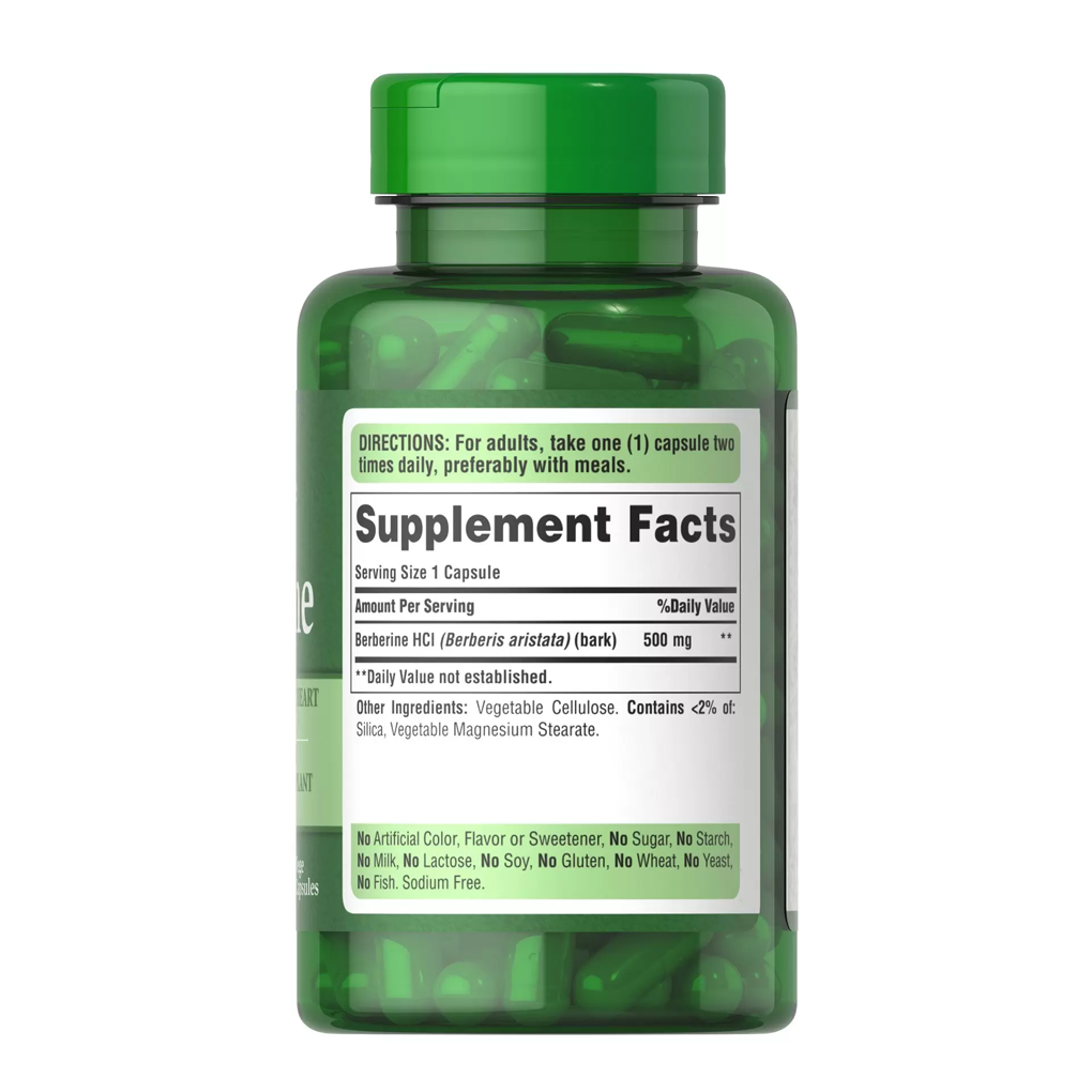 Puritan's Pride Berberine 500 mg / 60 Capsules Puritan's Pride Berberine 500 mg / 60 Capsules