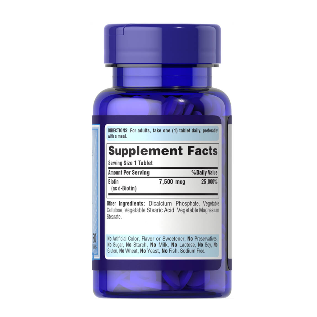 Puritan's Pride Biotin 7500 mcg / 50 Tablets Puritan's Pride Biotin 7500 mcg / 50 Tablets