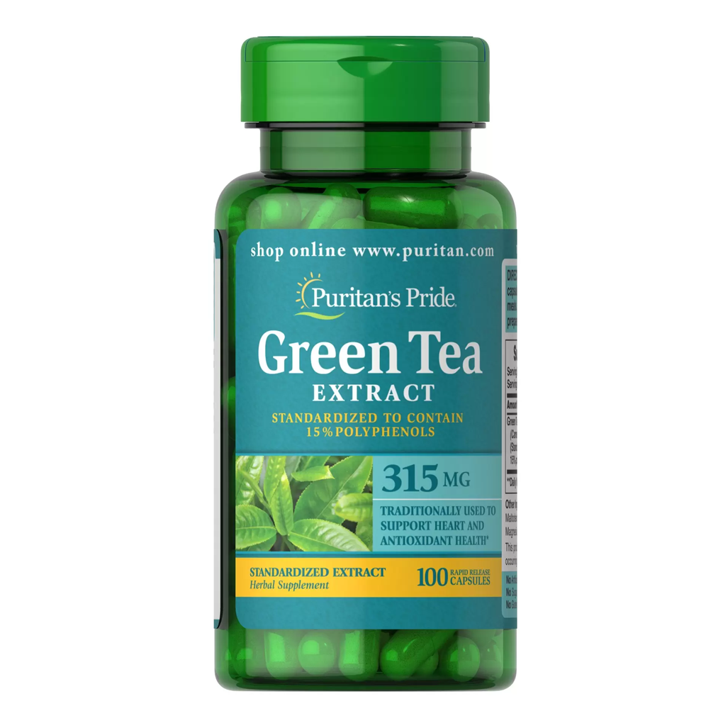 Puritan's Pride  Green Tea Standardized Extract 315 mg  / 100 Capsules