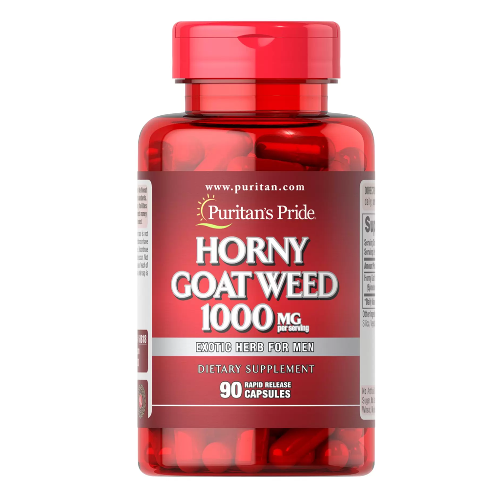 Puritan's Pride Horny Goat Weed 1000 mg / 90 Rapid Release Capsules