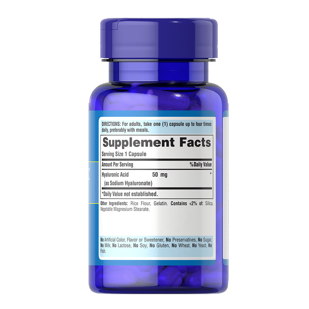 Puritan's Pride Hyaluronic Acid 50 mg / 60 Capsules Puritan's Pride Hyaluronic Acid 50 mg / 60 Capsules