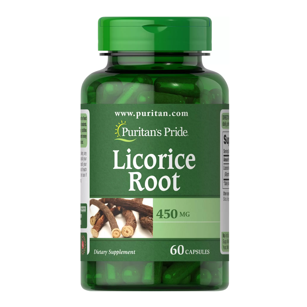 Puritan's Pride  Licorice Root 450 mg / 60 Capsules
