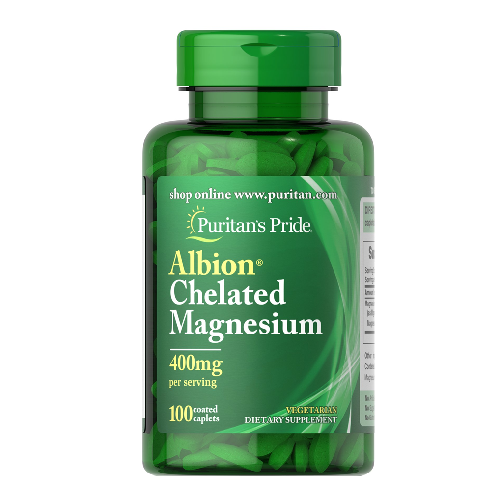 Puritan's Pride  Albion® Chelated Magnesium 400 mg / 100 Caplets