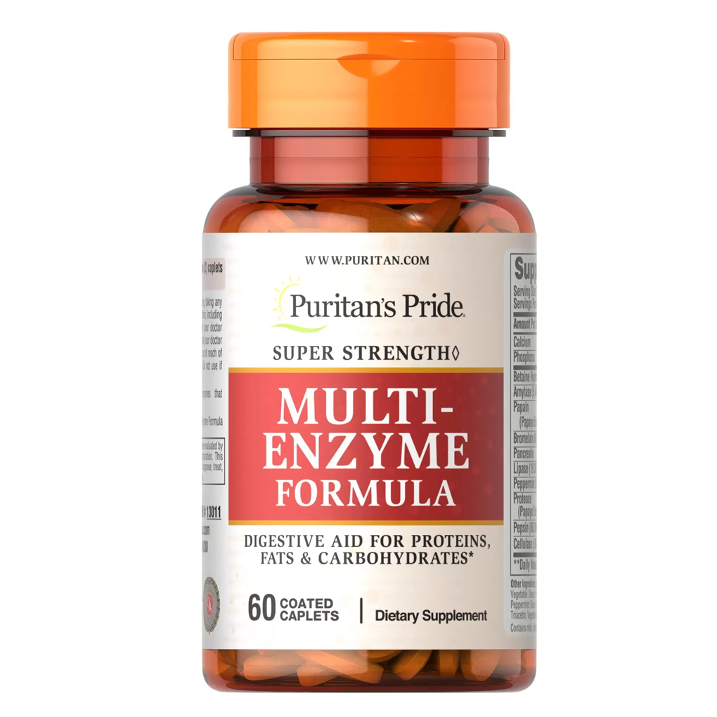 Puritan's Pride Super Strength Multi Enzyme / 60 Caplets
