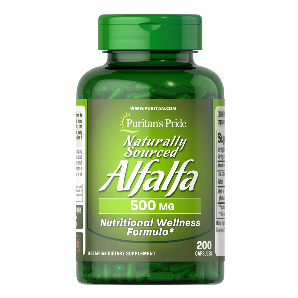 Puritan's Pride  Naturally Sourced Alfalfa 500 mg / 200 Capsules