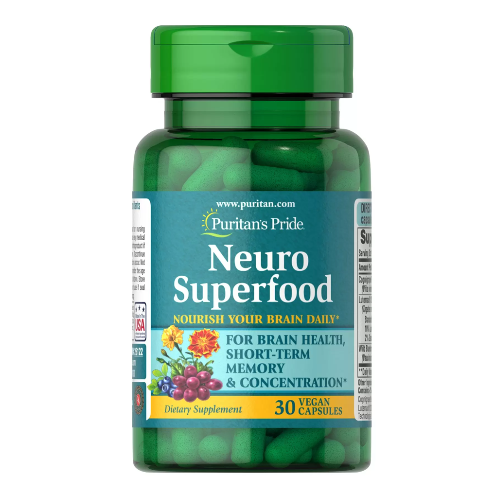 Puritan's Pride Neuro Superfood / 30 Vegan Capsules Puritan's Pride Neuro Superfood / 30 Vegan Capsules