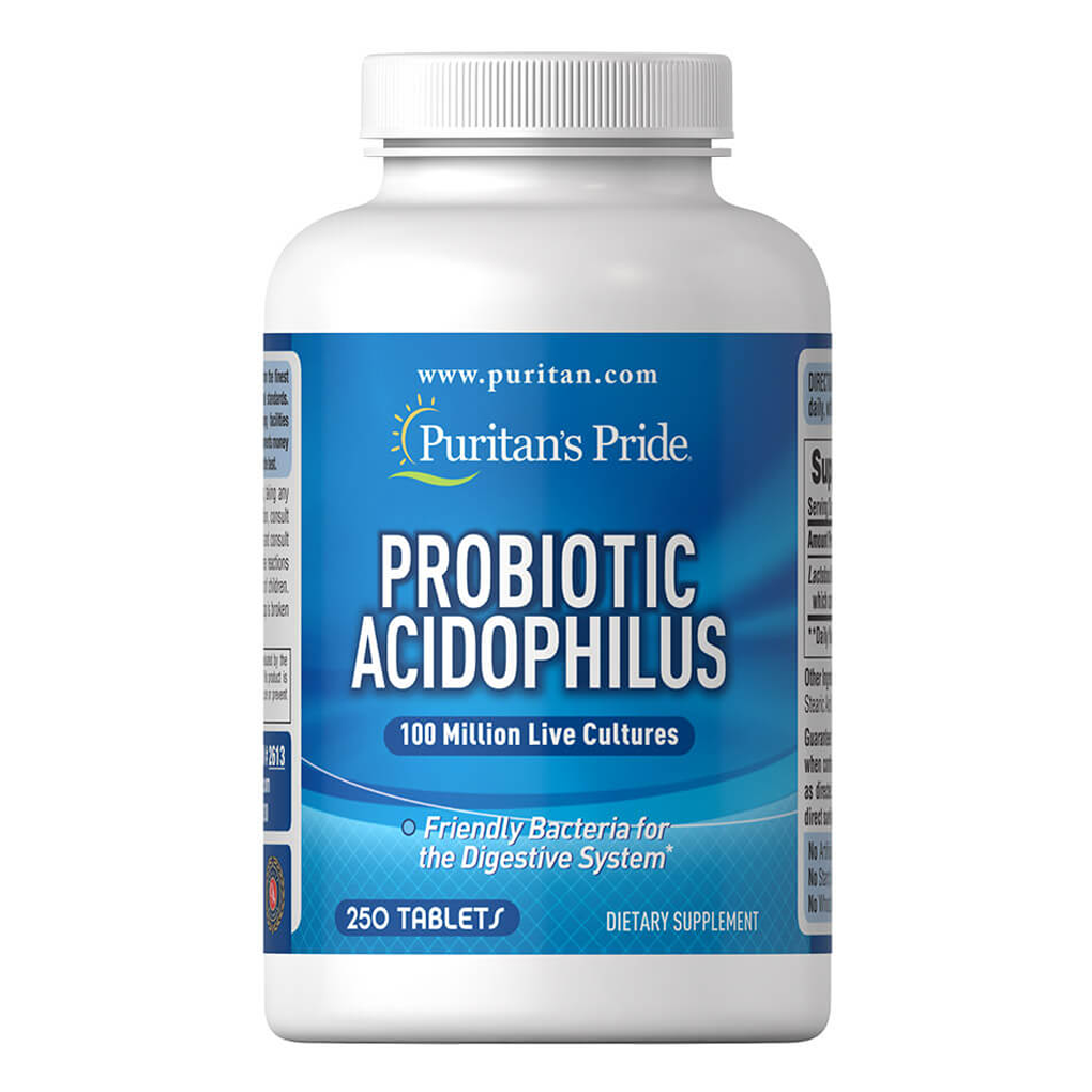 Puritan's Pride Probiotic Acidophilus 100 million / 250 Tablets.