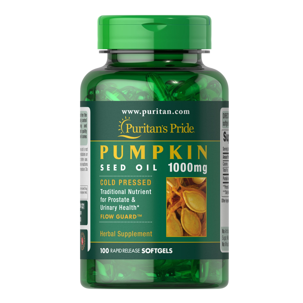 Puritan's Pride Pumpkin Seed Oil 1000 mg / 100 Softgels