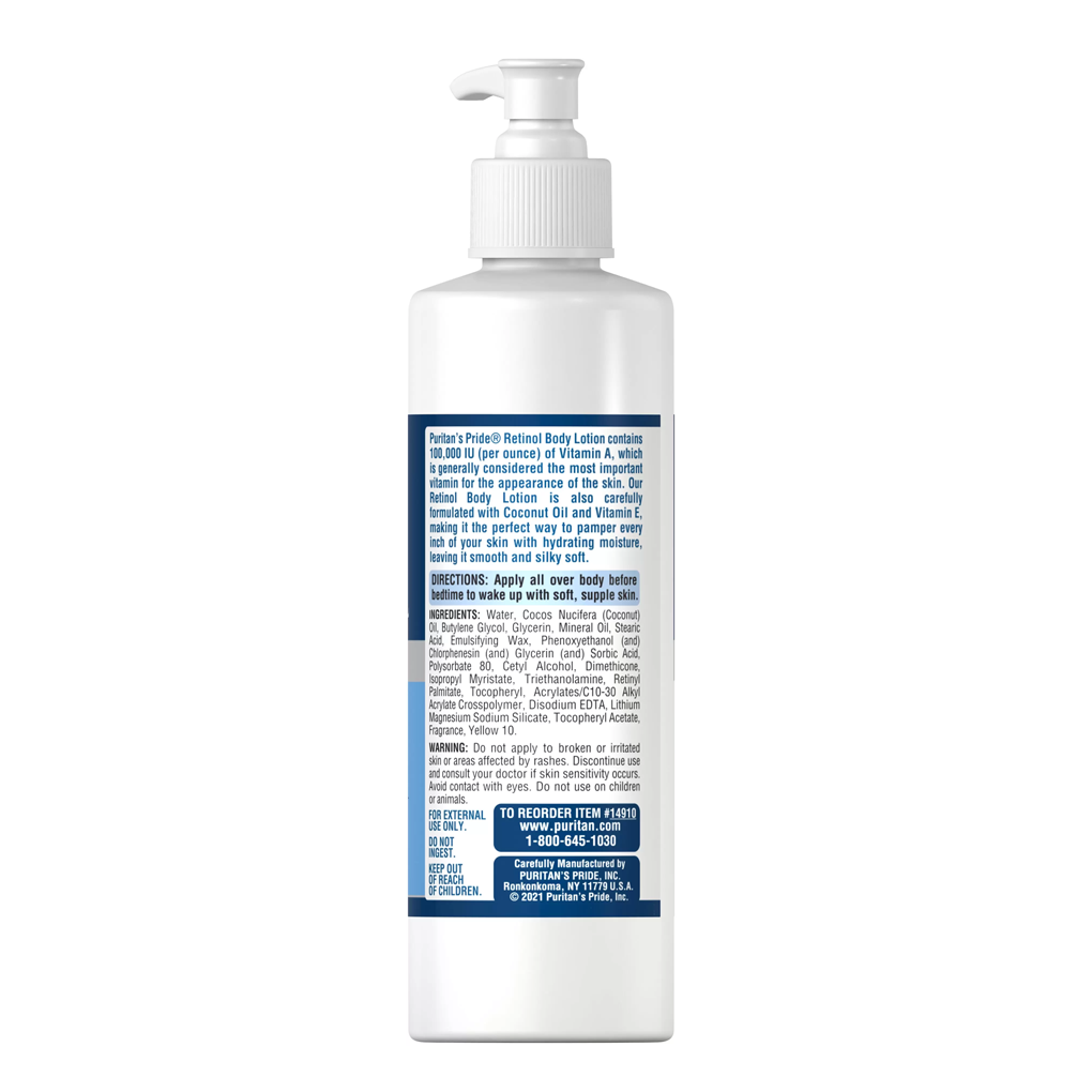 Puritan's Pride Retinol Body Lotion (Vitamin A 100,000 IU Per Ounce) / 4 Oz.