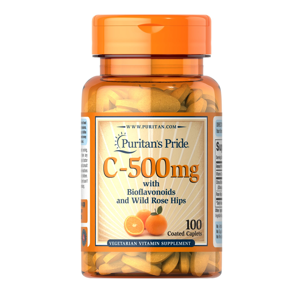 Puritan's Pride Vitamin C-500 mg with Bioflavonoids & Rose Hips / 100 Caplets