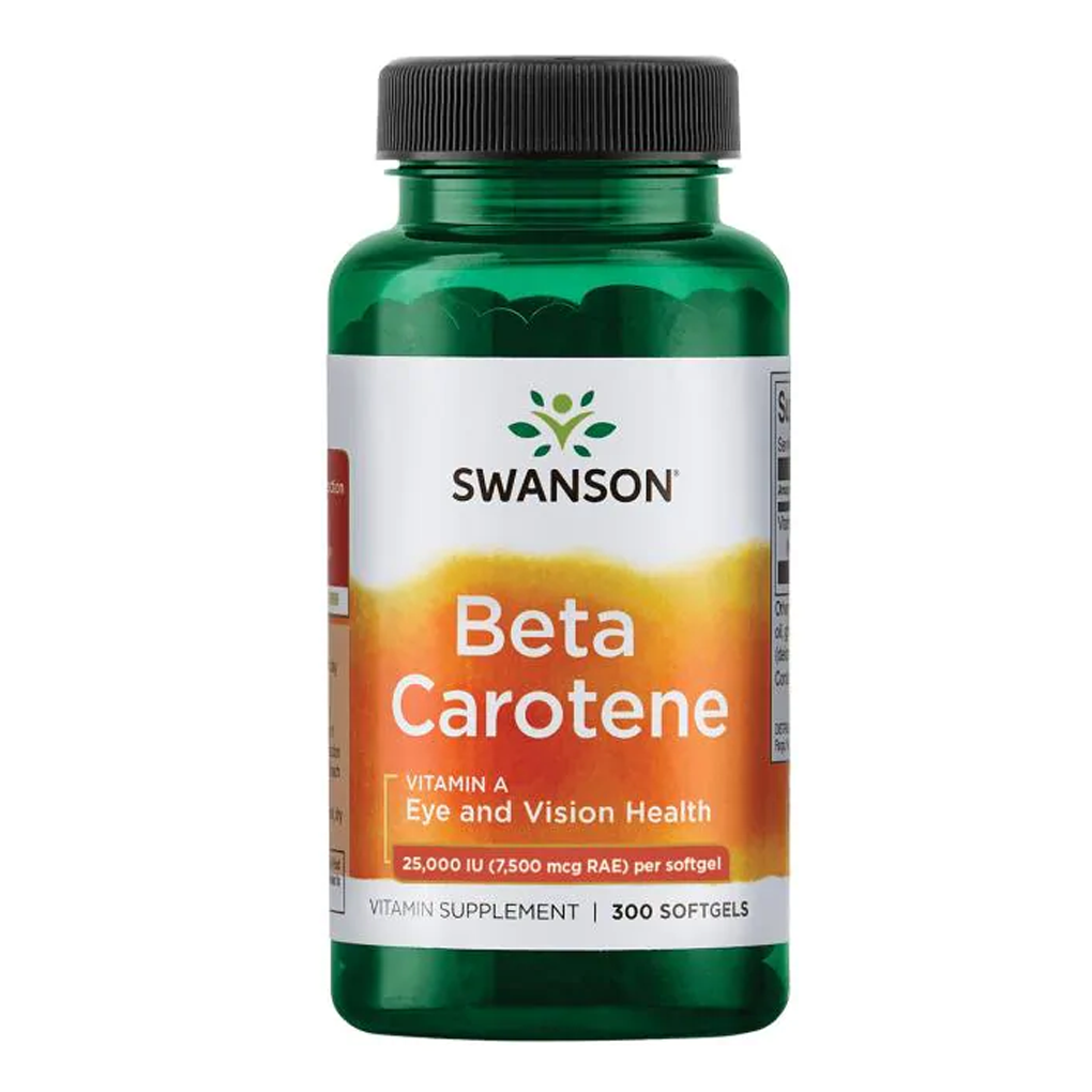 Swanson Premium Beta-Carotene (Vitamin A) 25000 IU. / 300 Sgels.