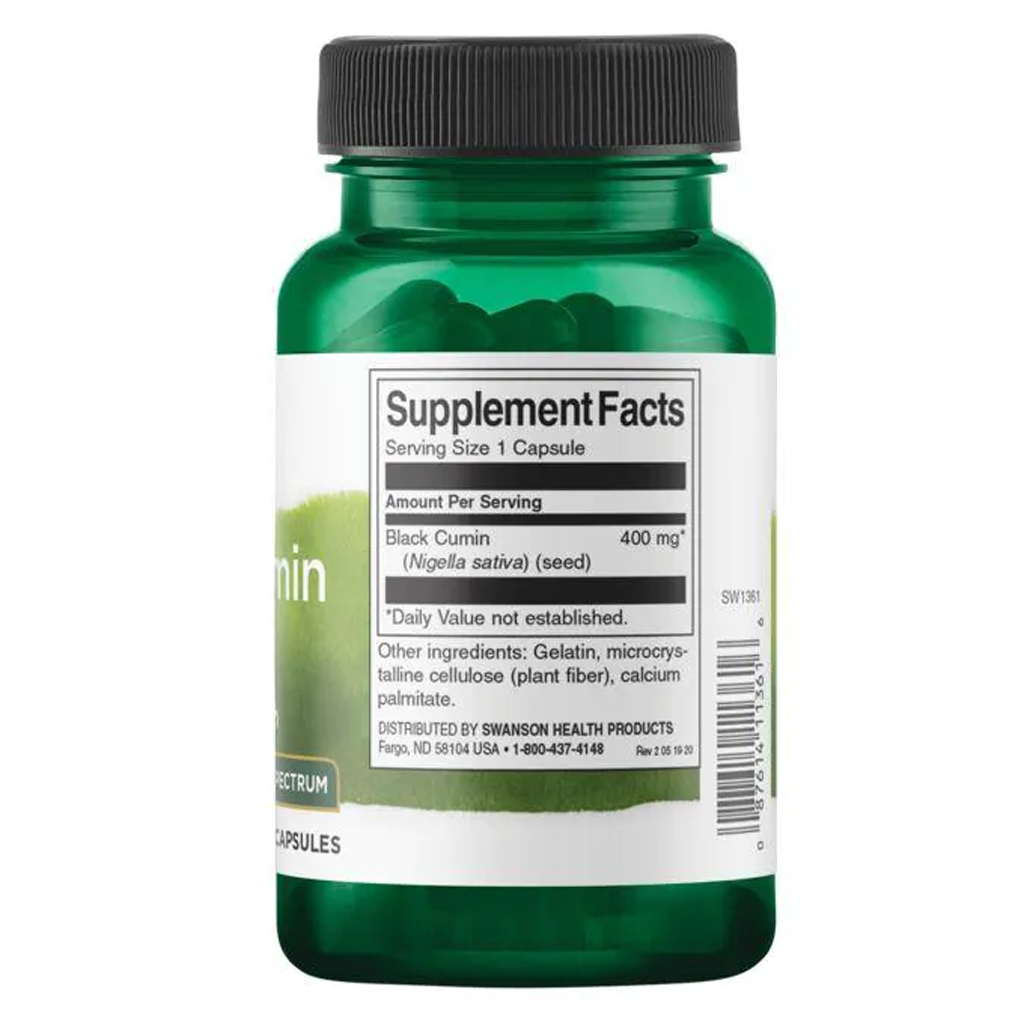 Swanson Premium Black Cumin Seed 400 mg / 60 Caps