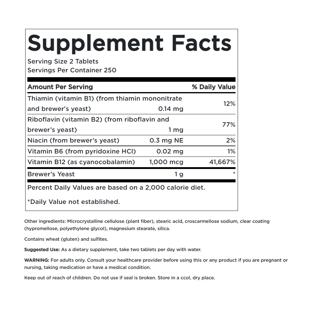 Swanson Premium Brewer’s Yeast 500 mg /500 Tabs