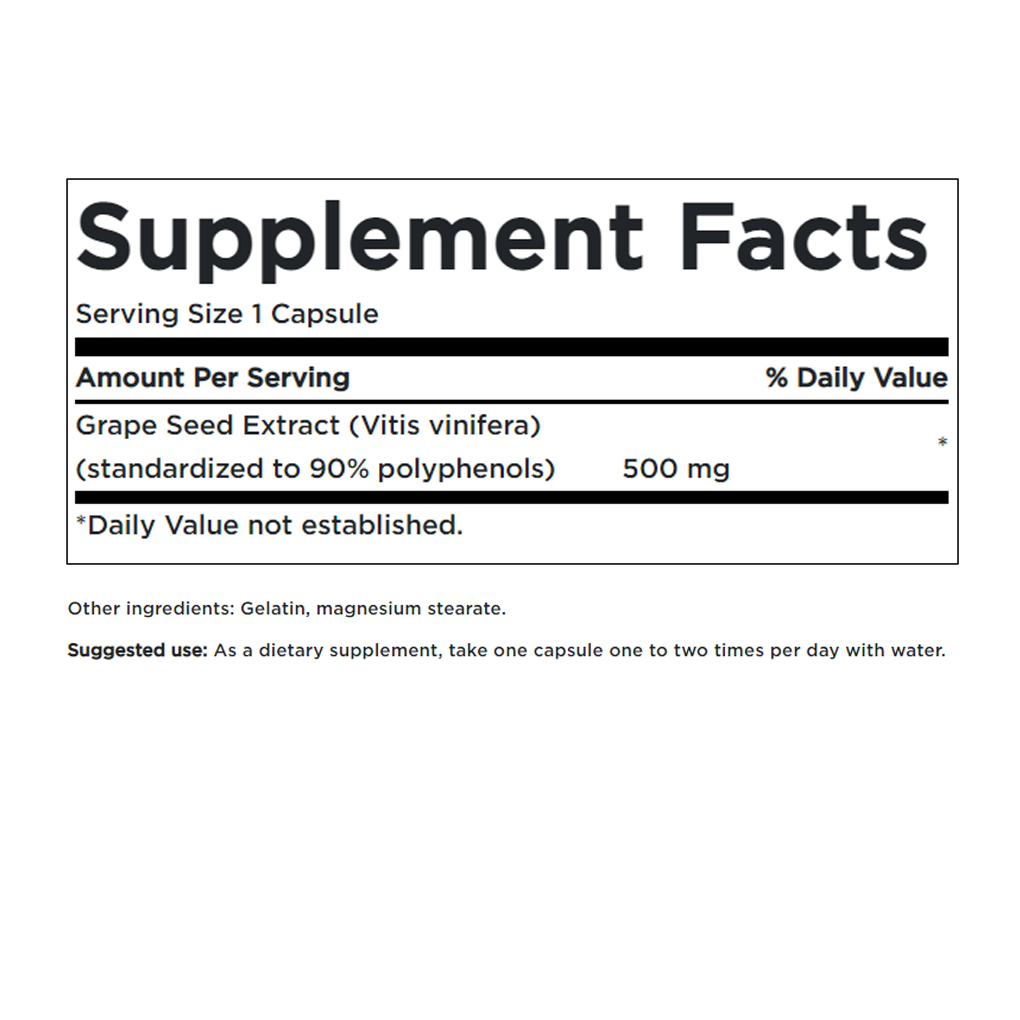 Swanson Superior Herbs Grape Seed Extract (Standardized) 500 mg / 60 Caps Swanson Superior Herbs Grape Seed Extract (Standardized) 500 mg / 60 Caps