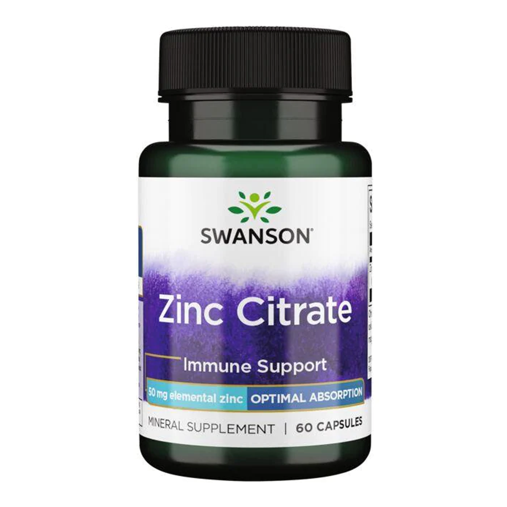 Swanson Premium Zinc Citrate 50 mg / 60 Caps