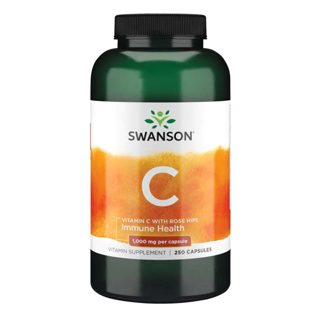 Swanson Premium Vitamin C with Rose Hips 1,000 mg / 250 Caps