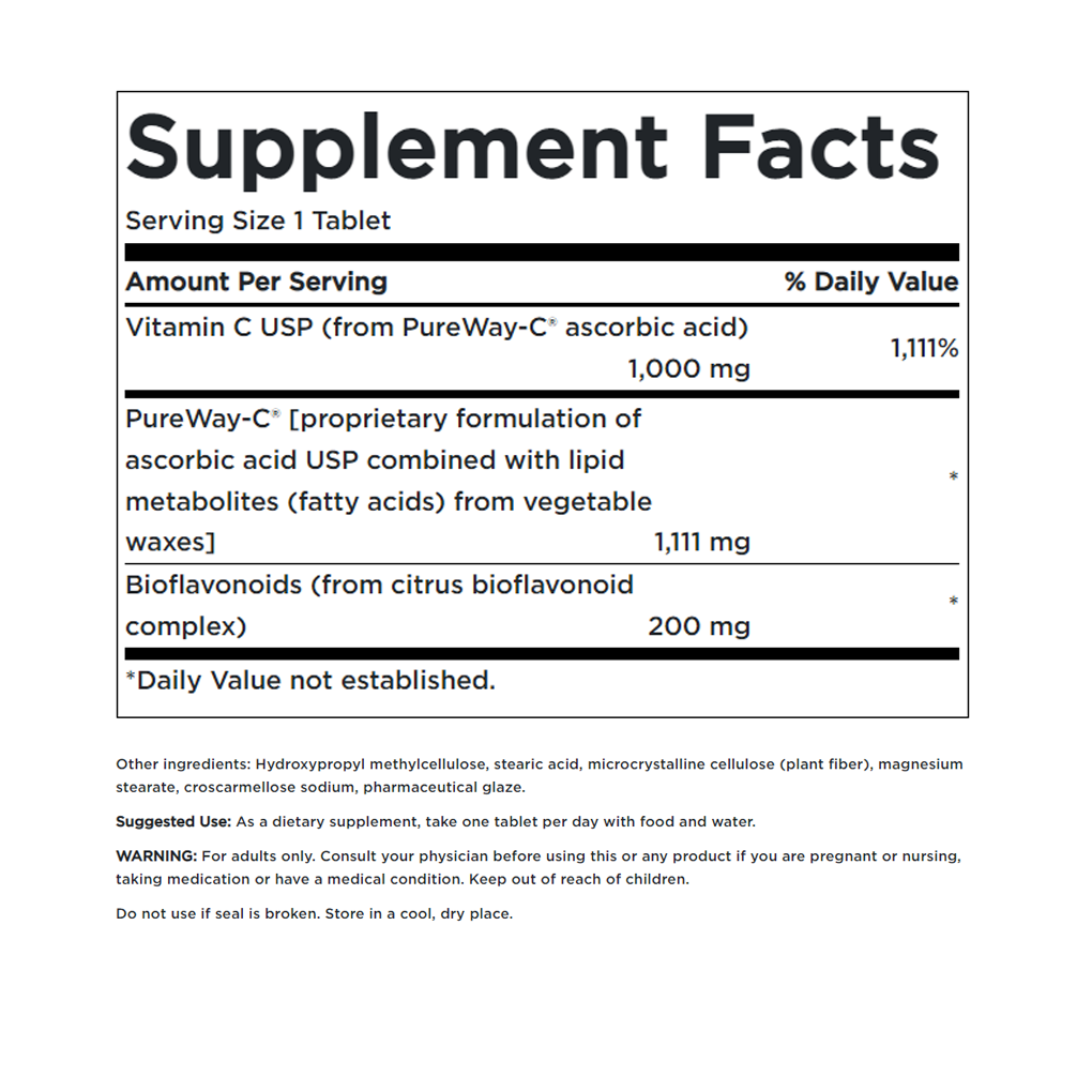 Swanson  Ultra  Vitamin C with Bioflavonoids - Featuring PureWay-C 1,000 mg / 90  Tablets