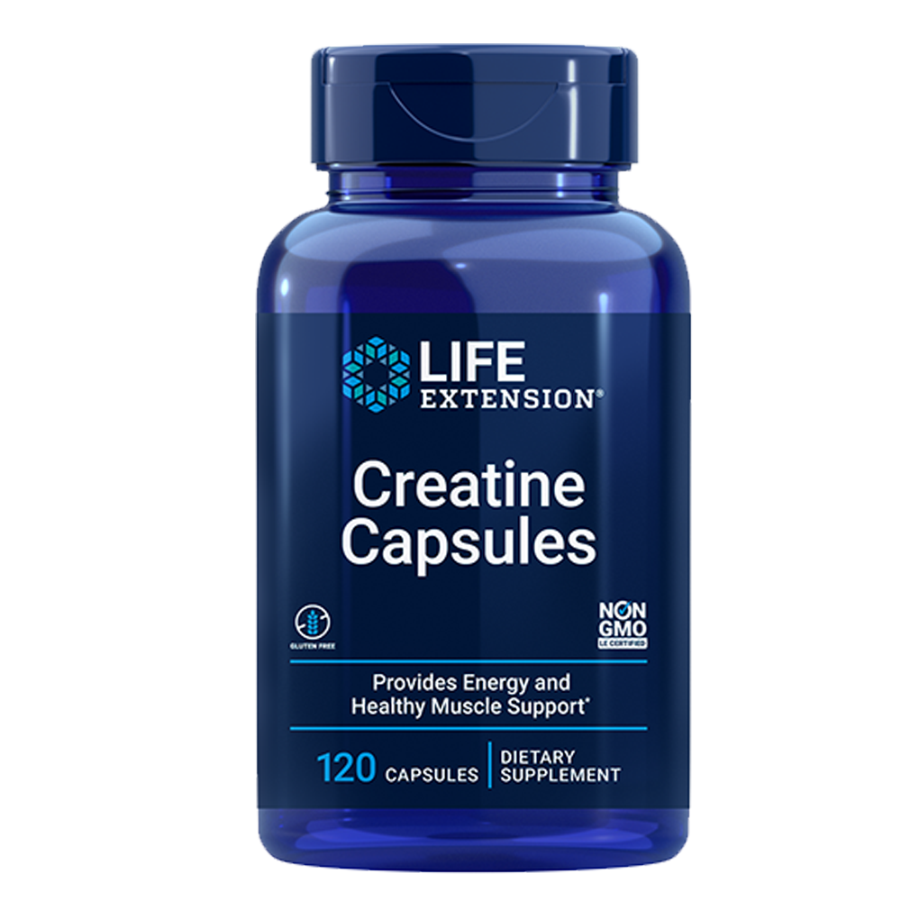 Life Extension  Creatine Capsules / 120 Vegetarian Capsules