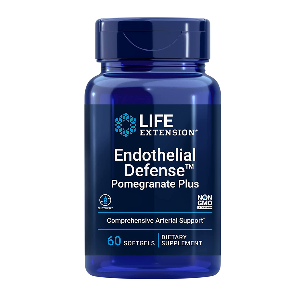 Life Extension  Endothelial Defense™ Pomegranate Plus / 60 Softgels  [providing 500 IU of SOD enzyme activity]
