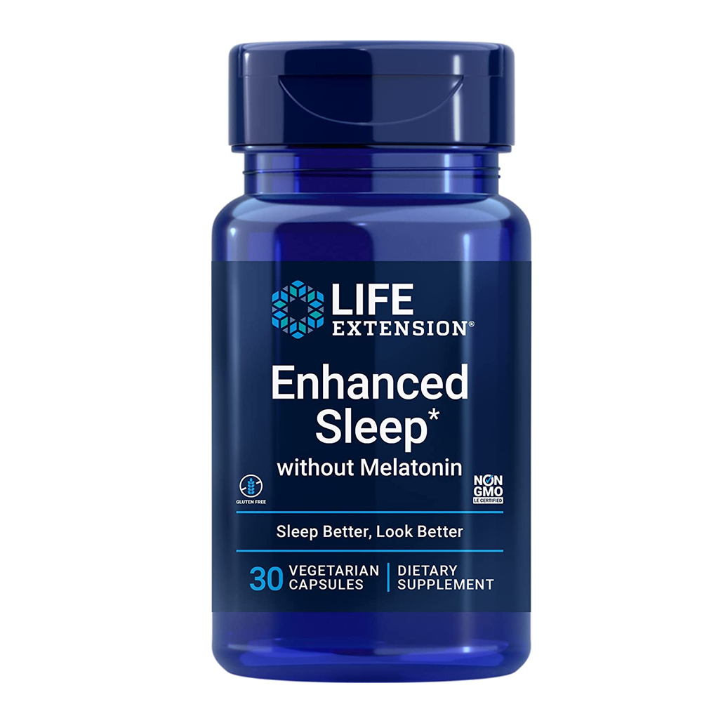 Life Extension  Enhanced Sleep without Melatonin / 30 Vegetarian Capsules